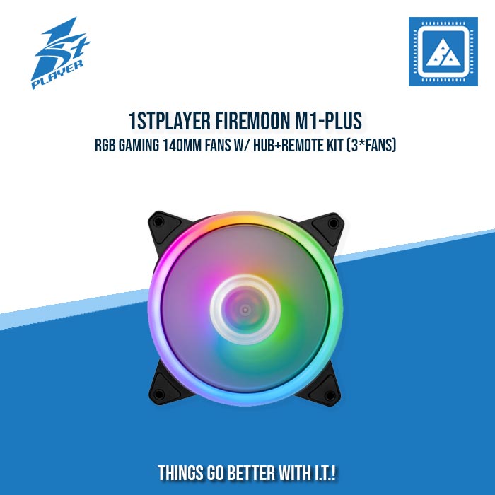 1STPLAYER FIREMOON M1-PLUS RGB GAMING 140MM FANS W/ HUB+REMOTE KIT (3*FANS) 1STPLAYER FIREMOON M1-PLUS RGB GAMING 140MM FANS W/ HUB+REMOTE KIT (3*FANS)